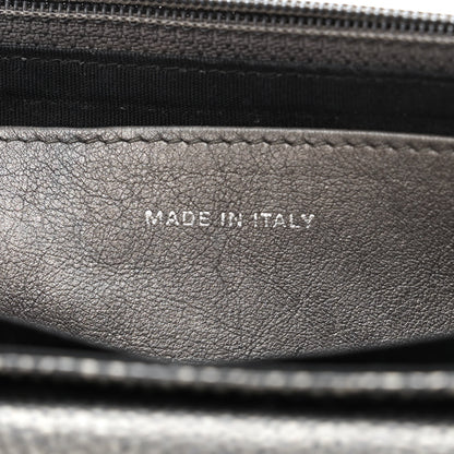 Chanel Metallic Caviar Half Moon Wallet On Chain WOC Dark Silver 7 of 12