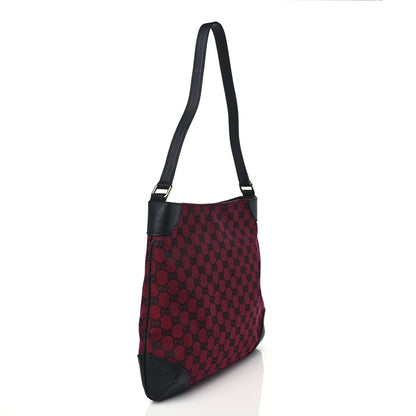 Gucci Nylon Monogram Signature Hobo Shoulder Bag Red 2 of 8