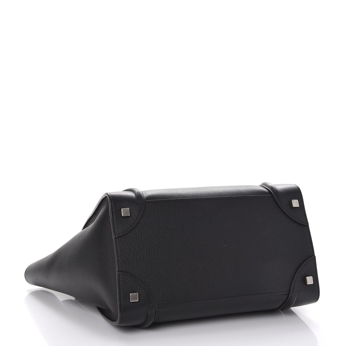 Drummed Calfskin Mini Luggage Black