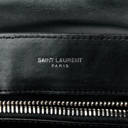 Saint Laurent Calfskin Y Quilted Monogram Small Loulou Chain Satchel Black 6 of 11