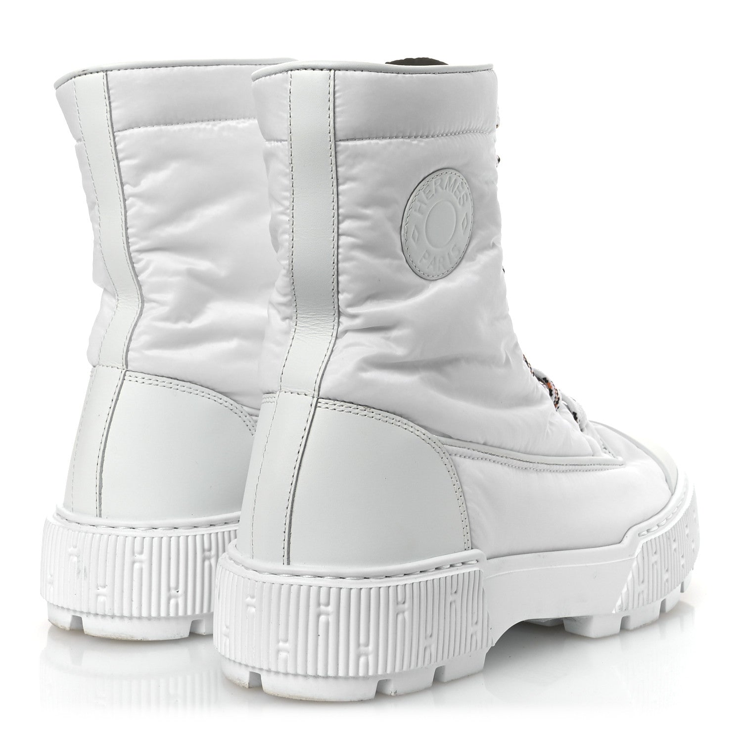 Hermes Calfskin Parachute Fresh Ankle Boots 37.5 White 5 of 12