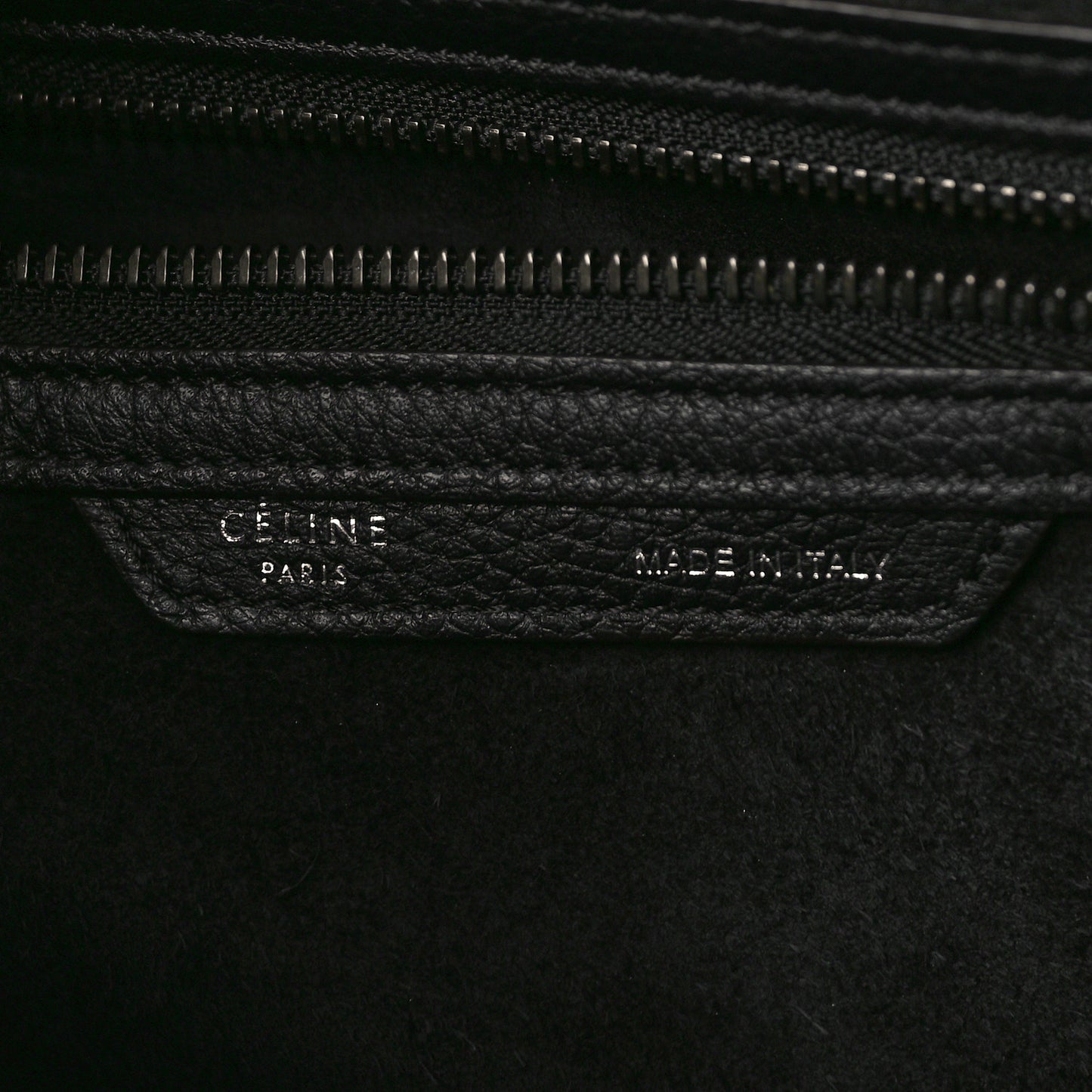 Drummed Calfskin Mini Luggage Black