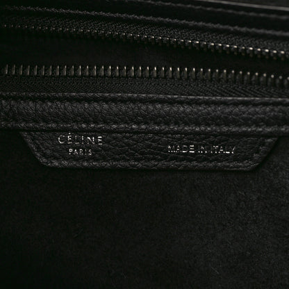 Celine Drummed Calfskin Mini Luggage Black 6 of 8