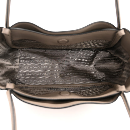 Prada Soft Grain Small Shopping Tote Argilla 5 of 12