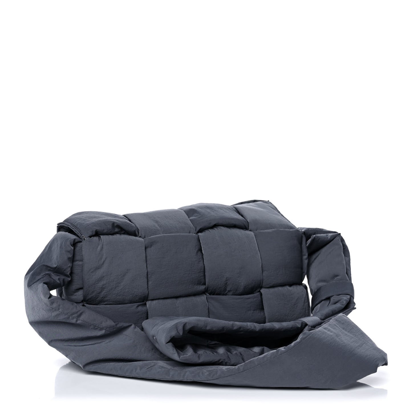 Nylon Intrecciato Padded Tech Cassette Bag Dark Grey