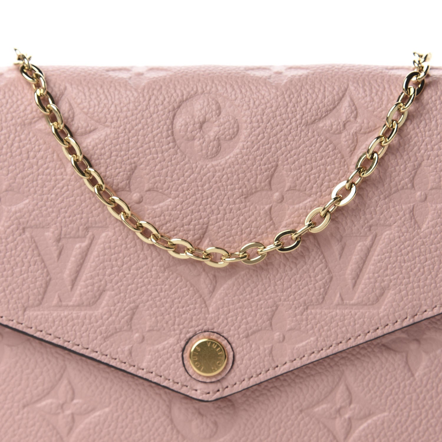 Louis Vuitton Empreinte Pochette Felicie Chain Wallet Rose Poudre 10 of 10