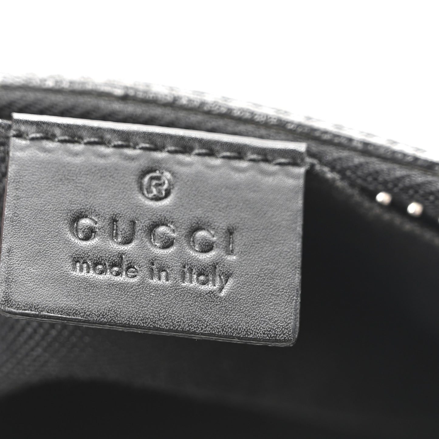 GG Supreme Monogram Web Small Flat Messenger Bag Black Grey