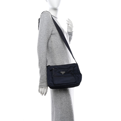Prada Tessuto Nylon Saffiano Messenger Bag Baltico 2 of 9