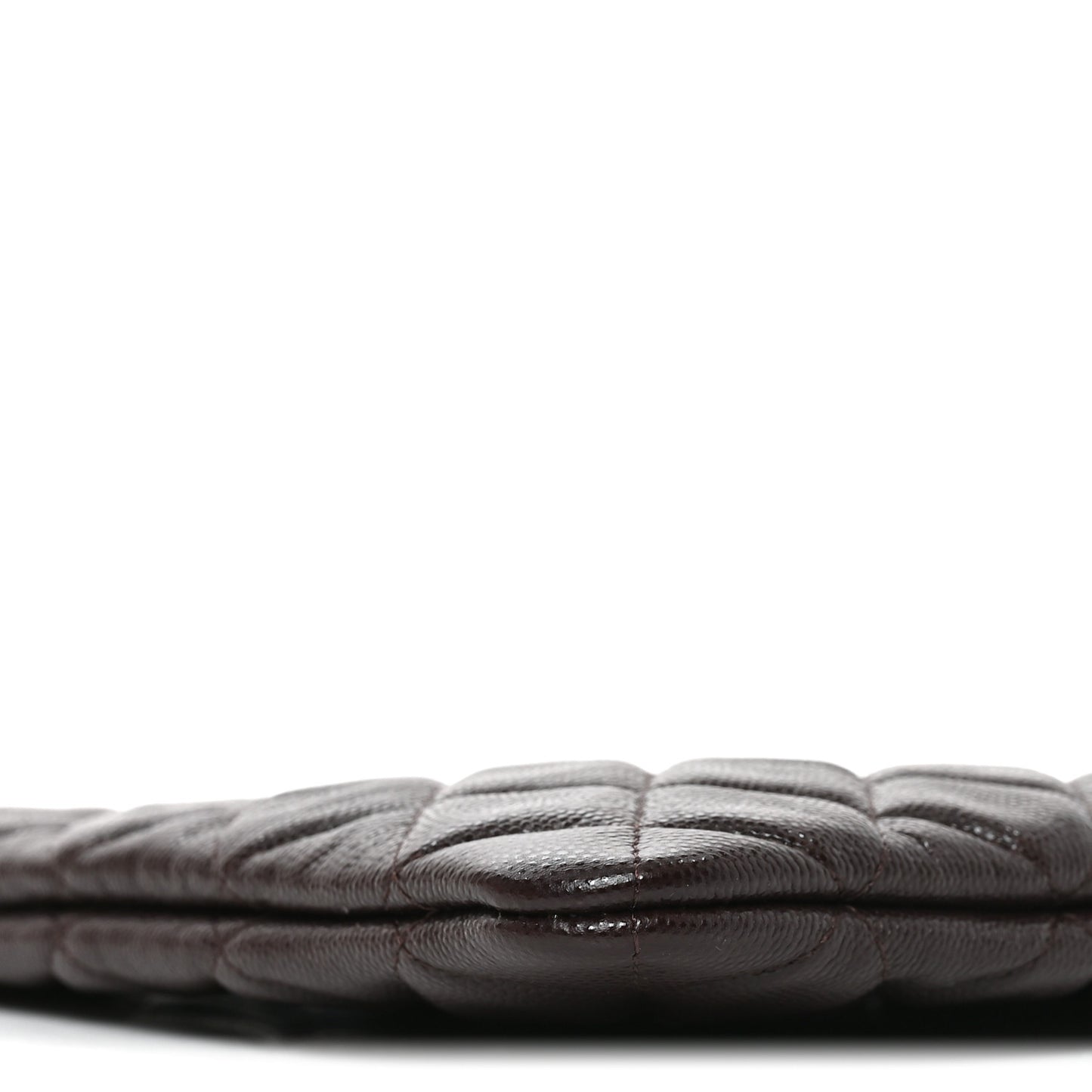 Caviar Quilted Medium Cosmetic Case Brown