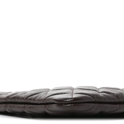 Chanel Caviar Quilted Medium Cosmetic Case Brown 9 of 11