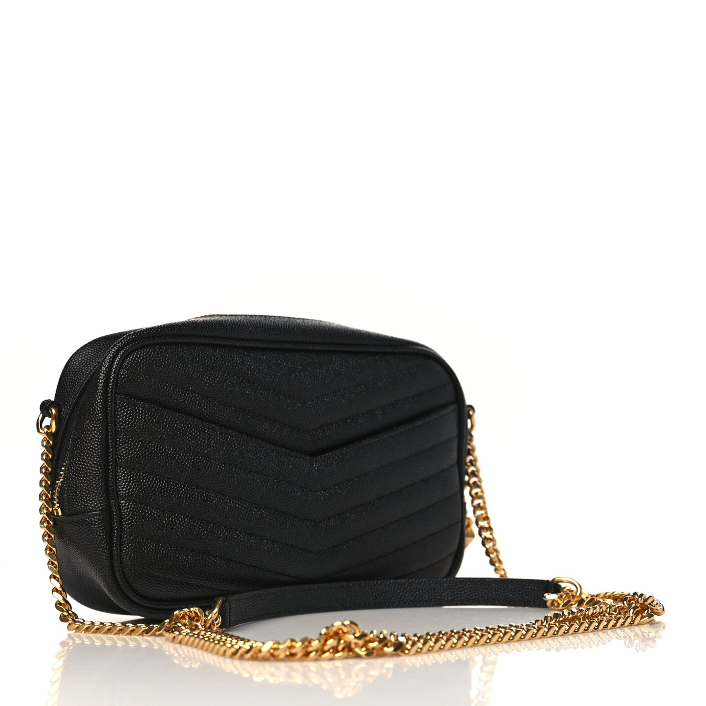 Grain De Poudre Matelasse Monogram Mini Lou Camera Bag Black