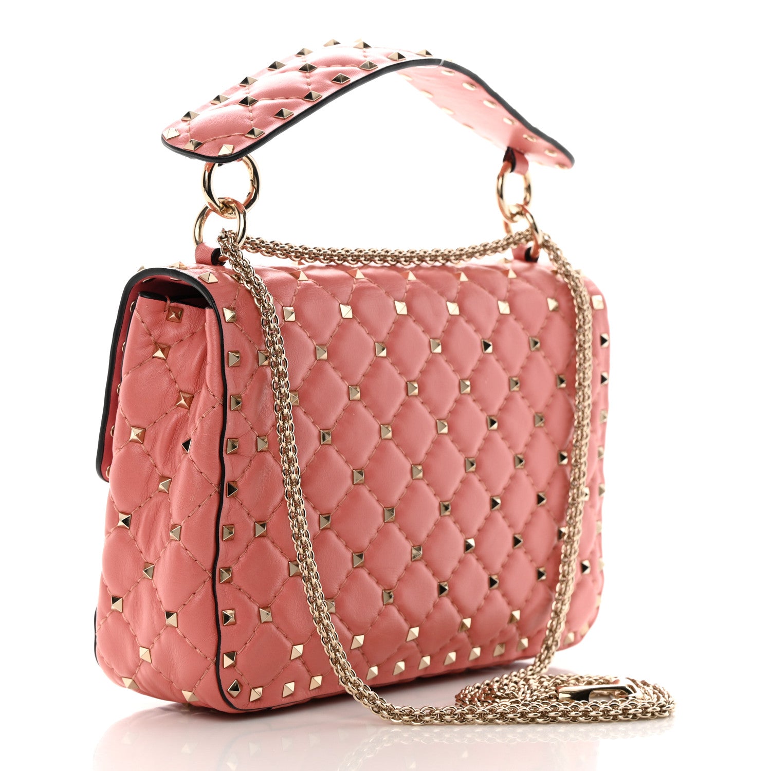 Valentino Garavani Nappa Medium Rockstud Spike Shoulder Bag Paradise Rose 3 of 11