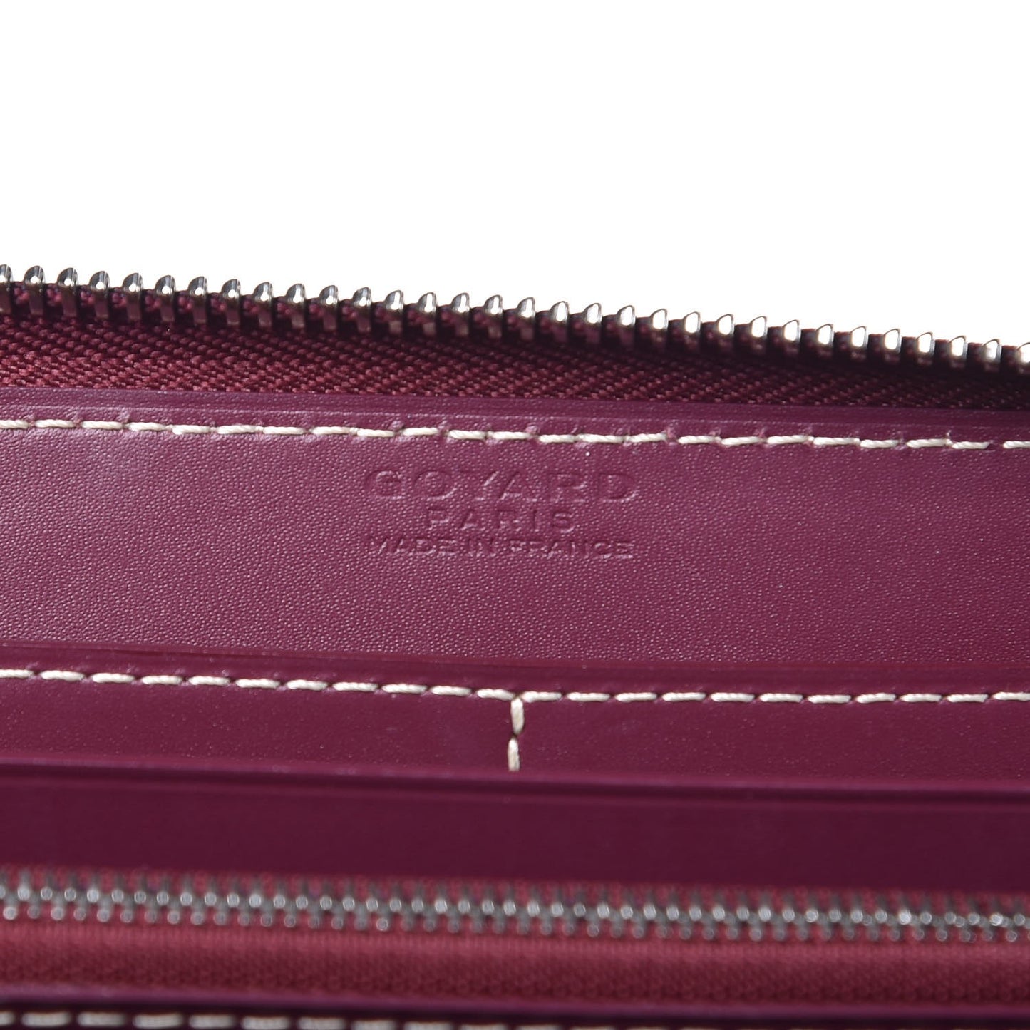 Goyardine Matignon Zip Around GM Wallet Burgundy