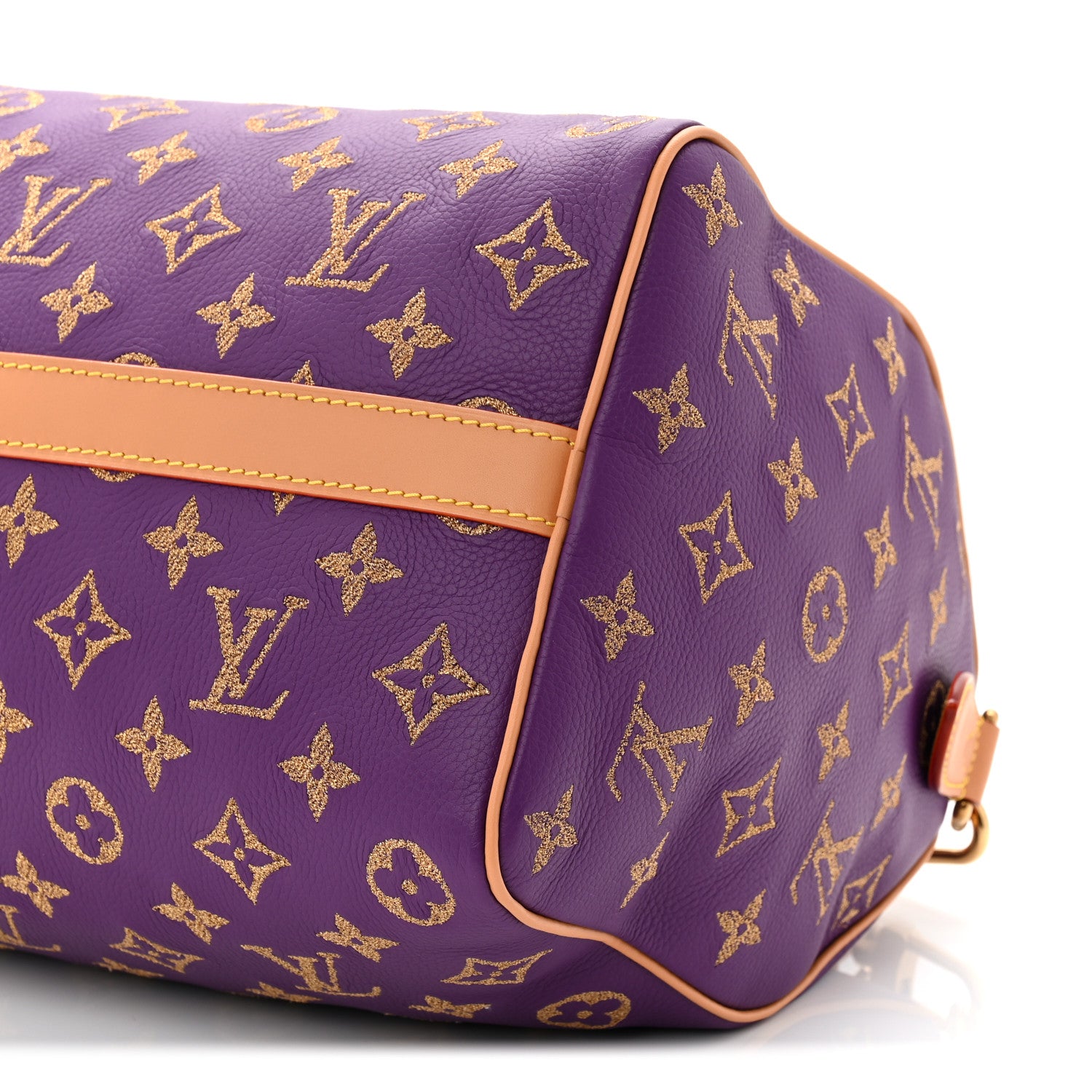 Louis Vuitton Calfskin Embroidered Monogram Speedy P9 Bandouliere 30 Golden Lotus Purple 21 of 21