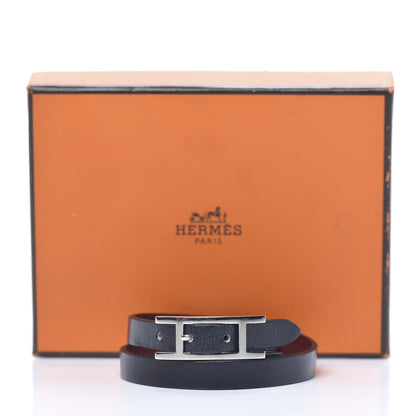 Hermes Swift Behapi Double Tour Bracelet XS Blue Indigo Rouge H 7 of 7