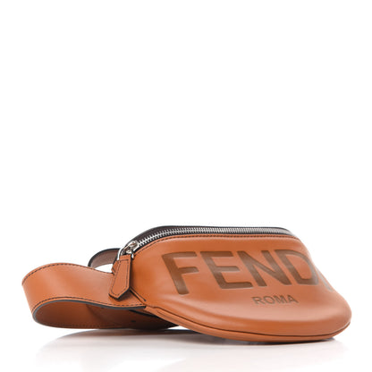 Fendi Vitello Grace Light Logo Embossed Small Belt Bag Brandy 4 of 10