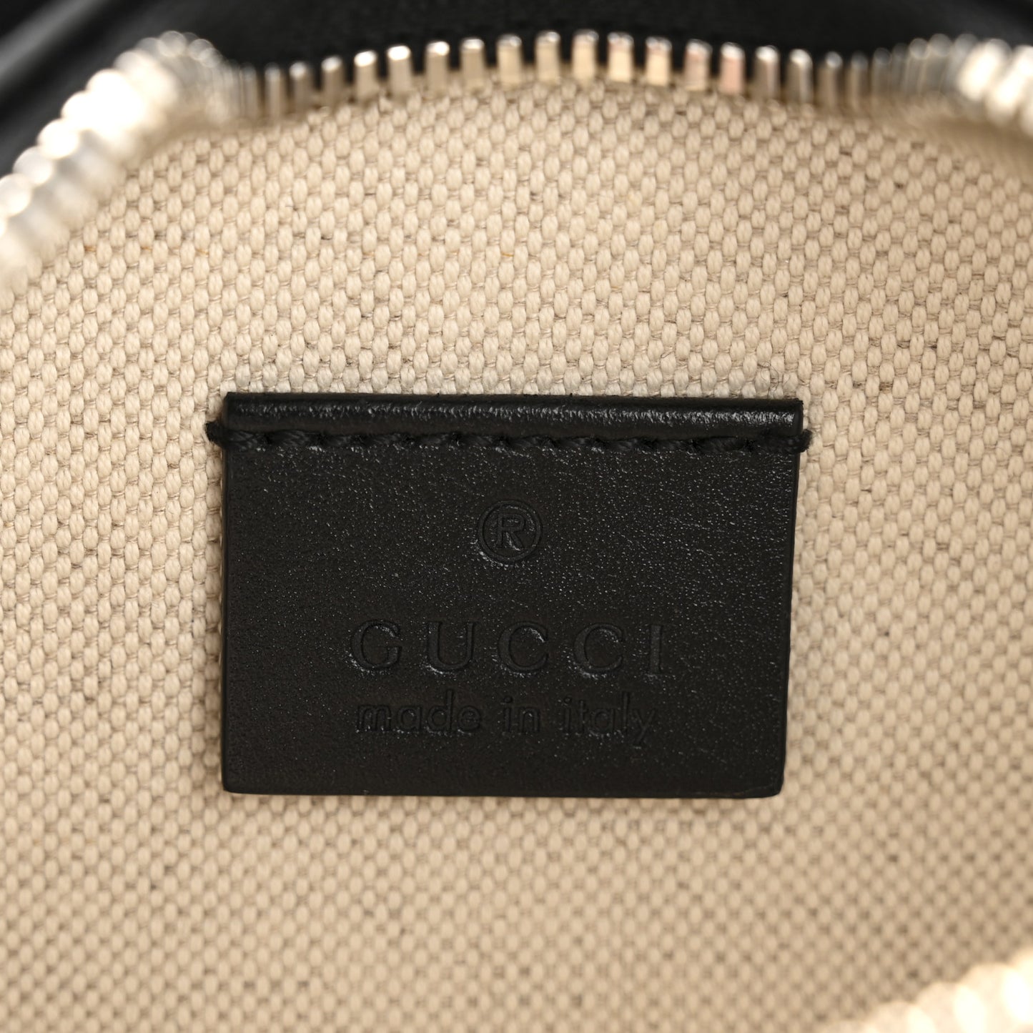 Calfskin GG Tennis Embossed Belt Bag Black