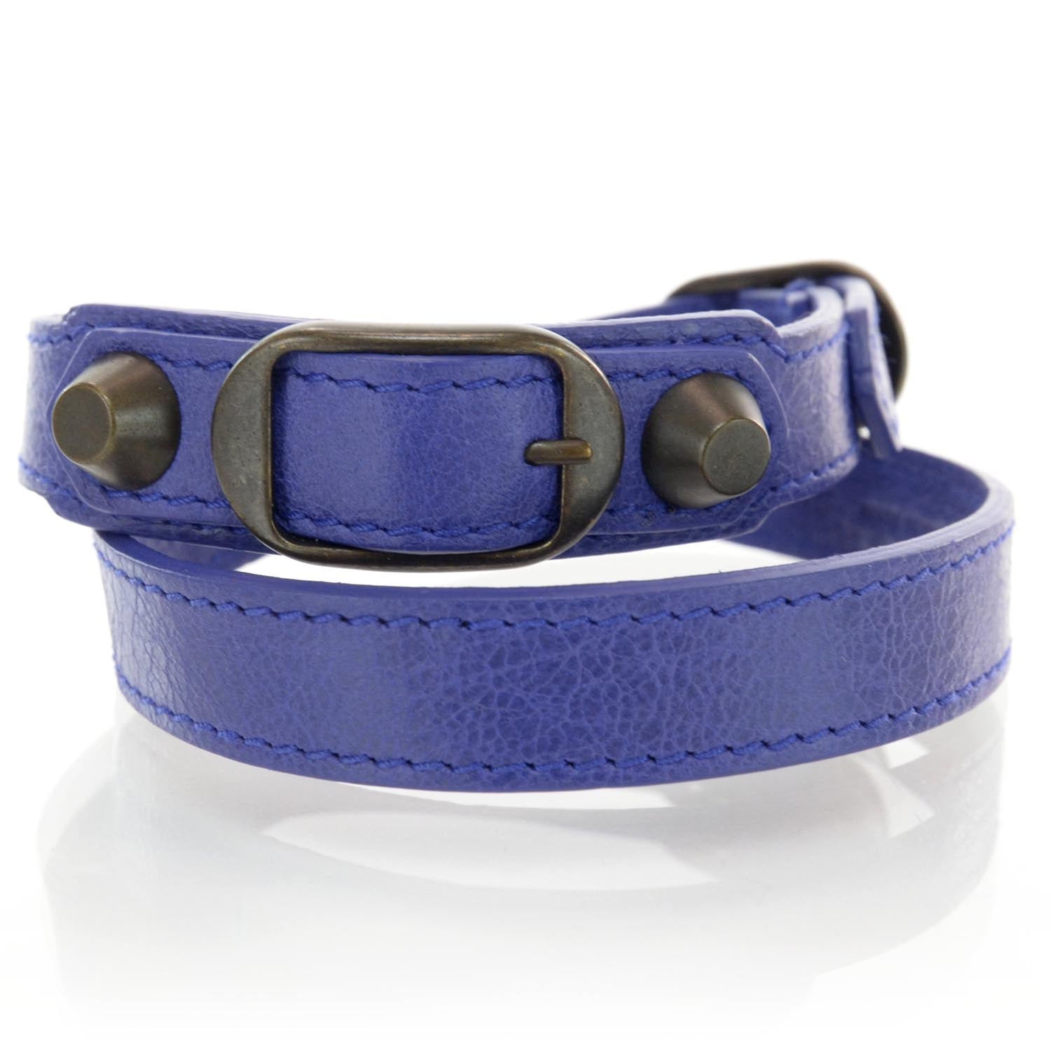 Balenciaga Agneau Double Tour Bracelet Bleu Lavande 1 of 6