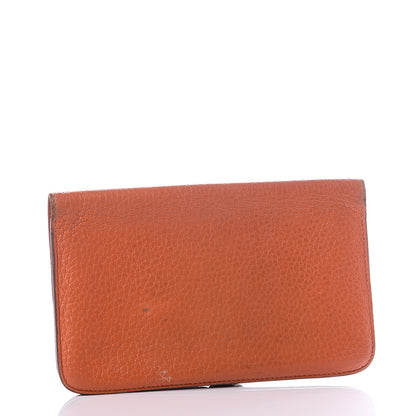 Hermes Togo Dogon Duo Wallet Orange 2 of 12