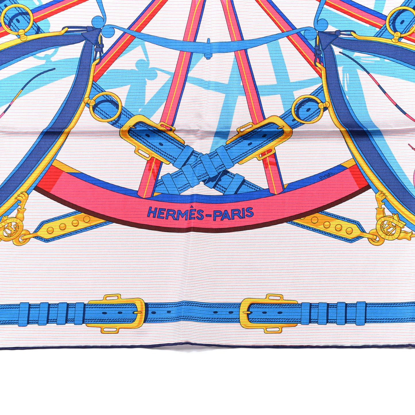 Silk En Roue Libre Chemise Scarf 90 Rose Vif Bleu Royal