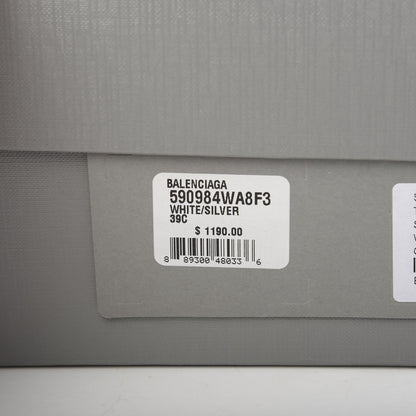 Balenciaga Shiny Sheepskin Typo Ankle Booties 39 White 11 of 11