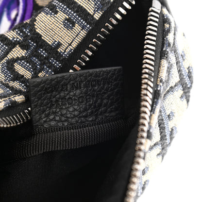 Christian Dior X KENNY SCHARF Oblique Canvas Embroidered Patches Roller Messenger Bag Charcoal 7 of 10