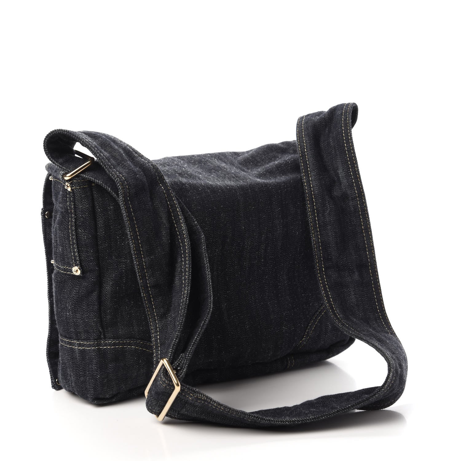 Chanel Denim CC Messenger Bag Blue 3 of 12