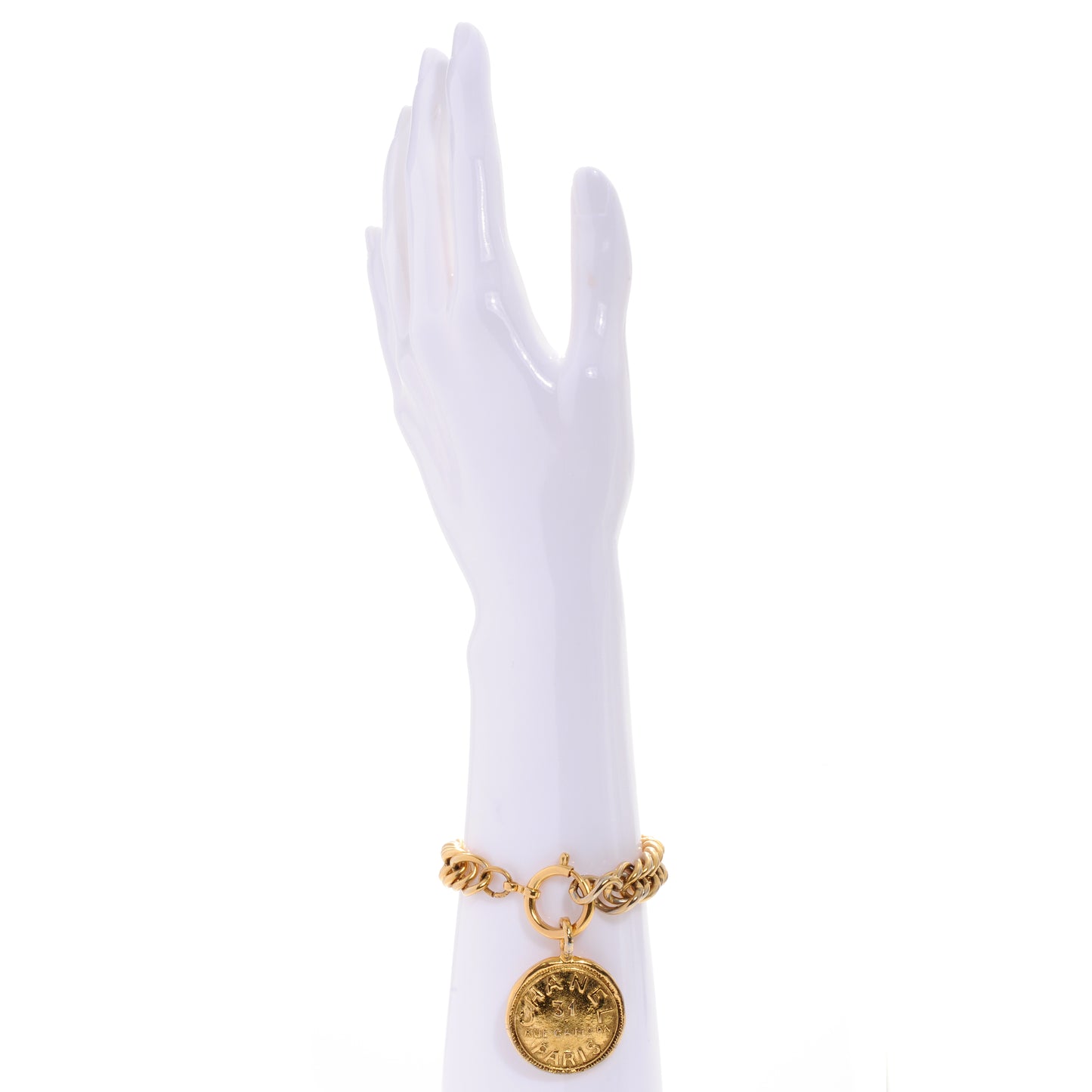 31 Rue Cambon Paris Medallion Chain Bracelet Gold