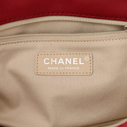 Chanel Calfskin Quilted Double Stitch Hamptons Clutch with Chain Red 6 of 11