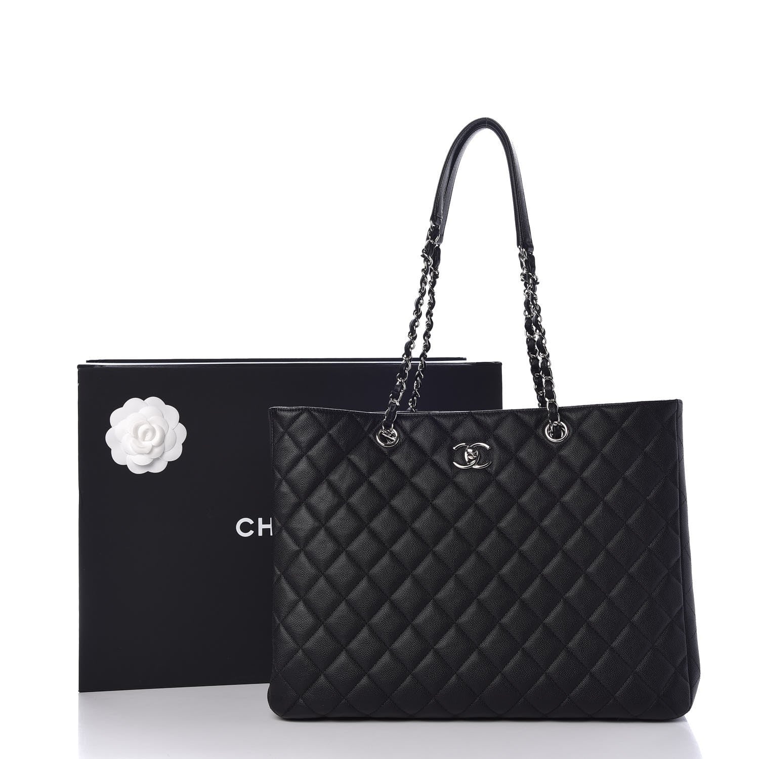 Chanel Caviar Quilted Large Shopping Tote Black 8 of 8