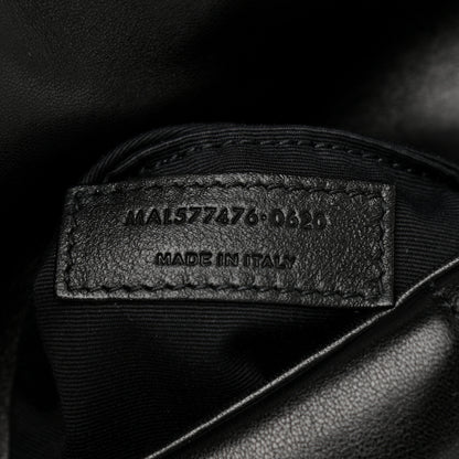 Saint Laurent Lambskin Quilted Small Loulou Puffer Monogram Chain Satchel Black 8 of 12