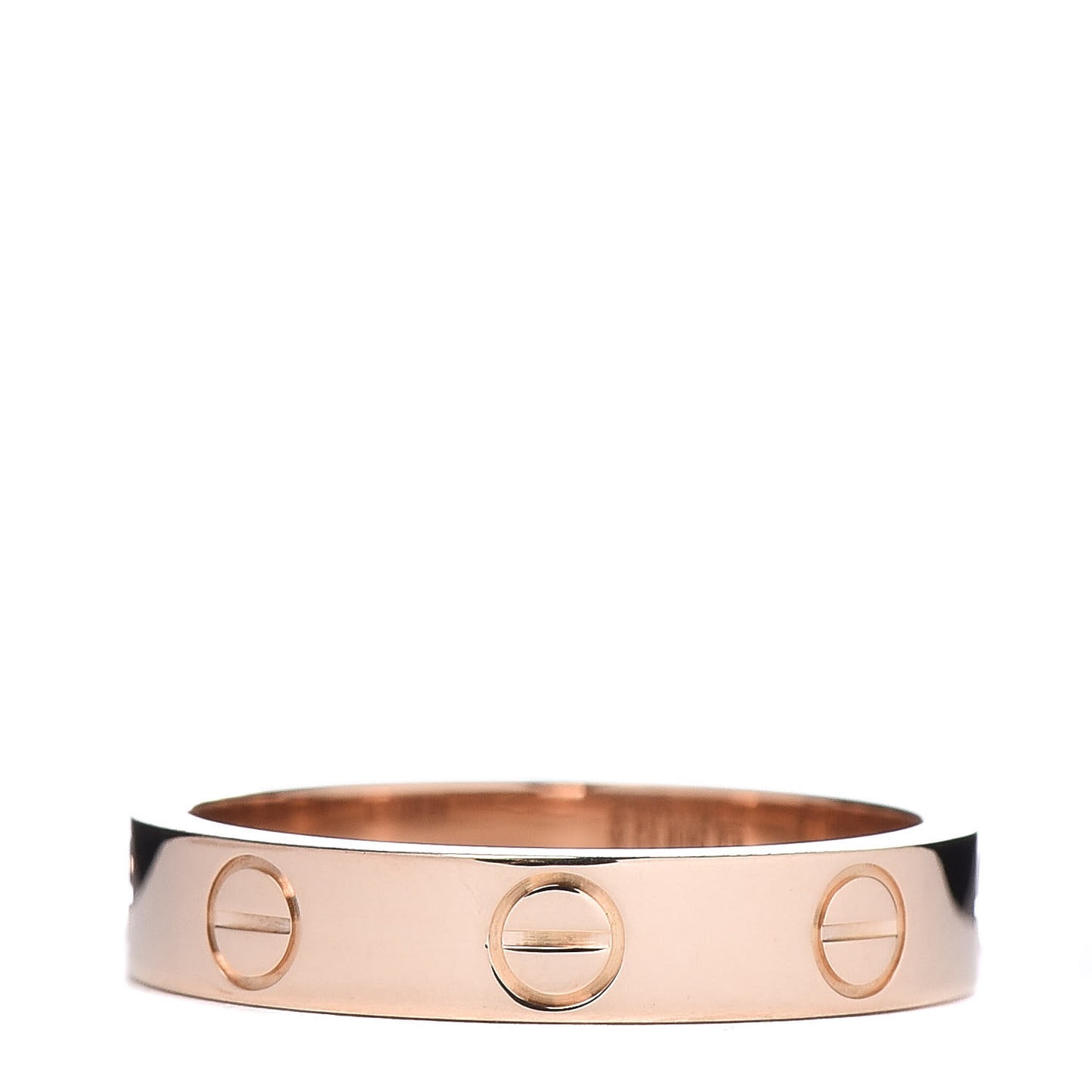 18K Pink Gold 3.5mm LOVE Wedding Band Ring 50 5.25