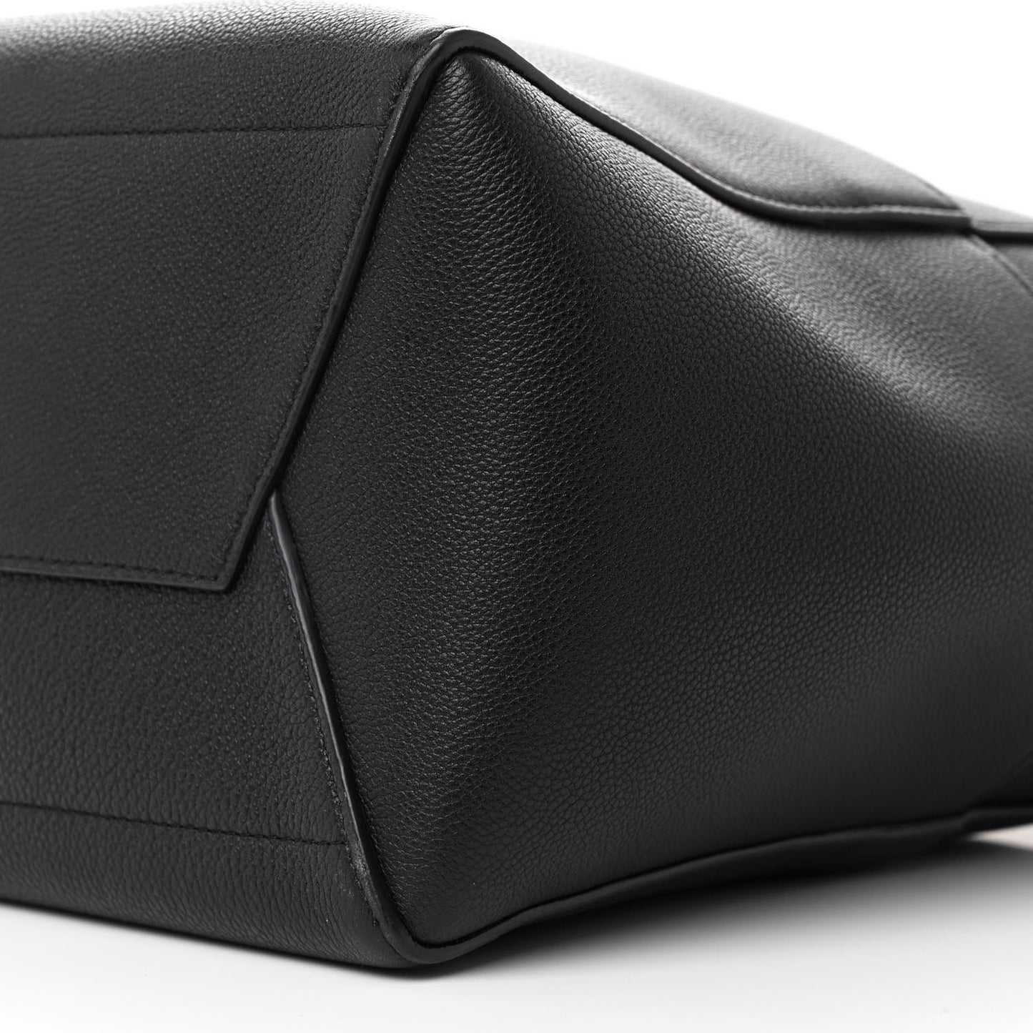 Soft Grained Calfskin Sangle Bucket Bag Black