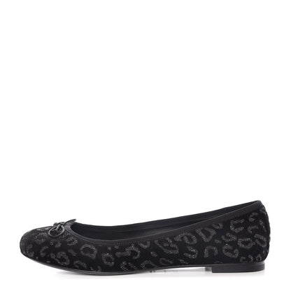 Saint Laurent Velvet Leo Dance 05 Ballet Class Flats 37.5 Black 1 of 7