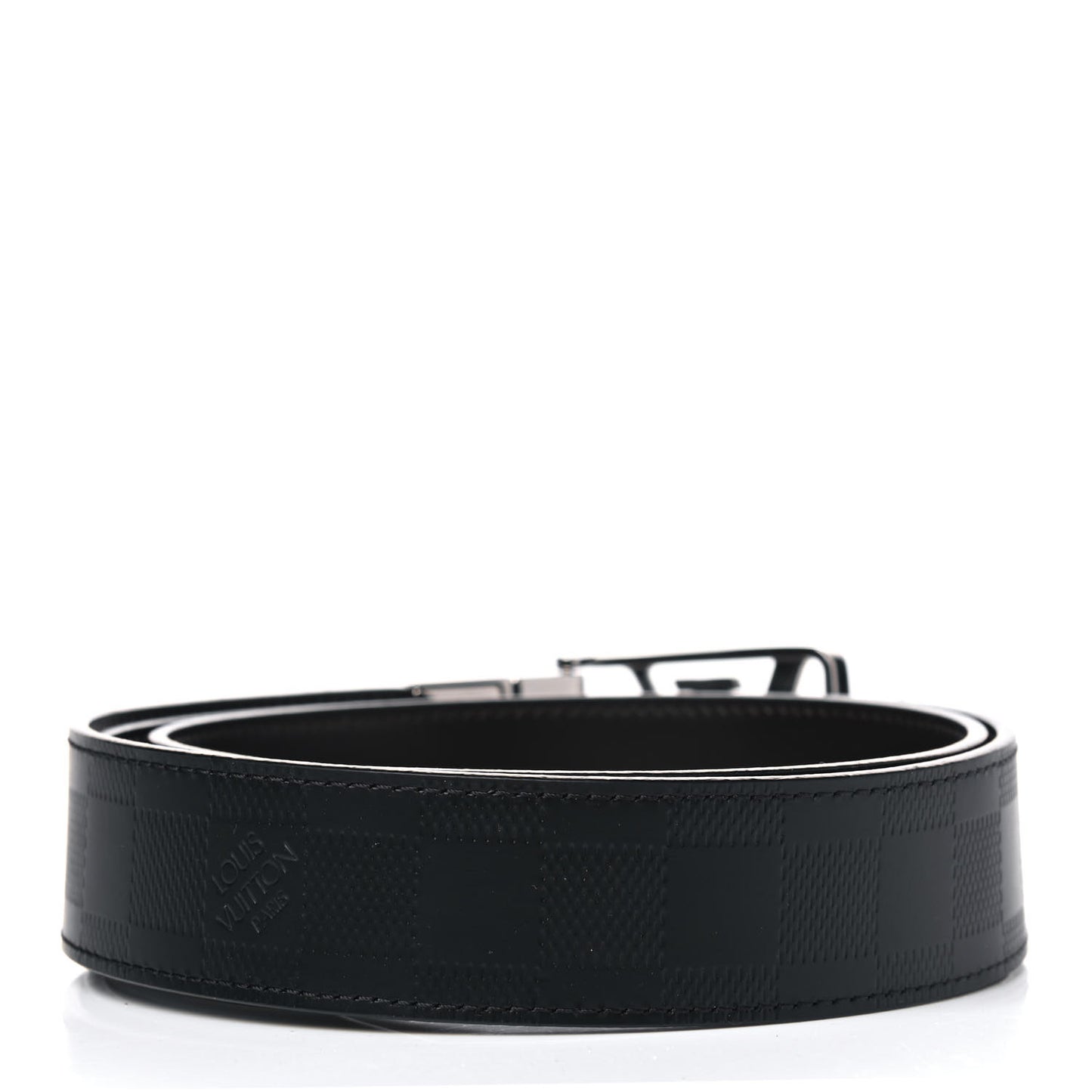 Damier Infini Calfskin 40mm LV Initiales Reversible Belt 100 40 Black