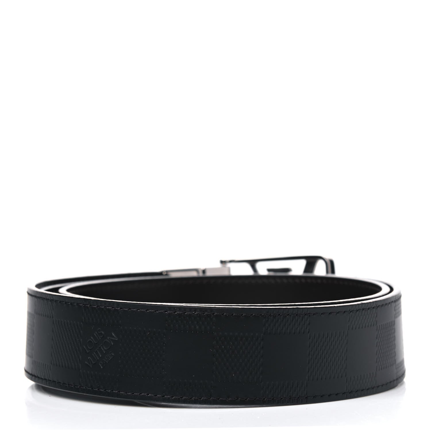 Louis Vuitton Damier Infini Calfskin 40mm LV Initiales Reversible Belt 100 40 Black 2 of 4