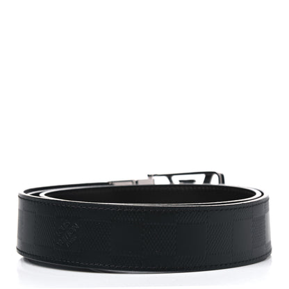 Louis Vuitton Damier Infini Calfskin 40mm LV Initiales Reversible Belt 100 40 Black 2 of 4