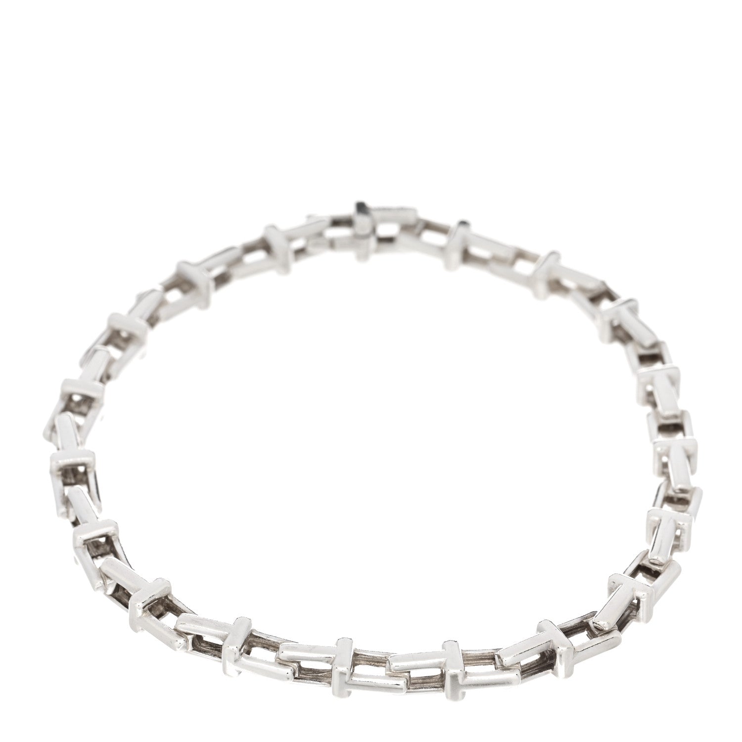 Tiffany Sterling Silver Narrow T Chain Bracelet 1422644 – FASHIONPHILE