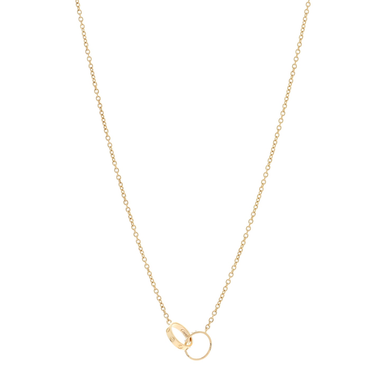 18K Yellow Gold Interlocking LOVE Necklace