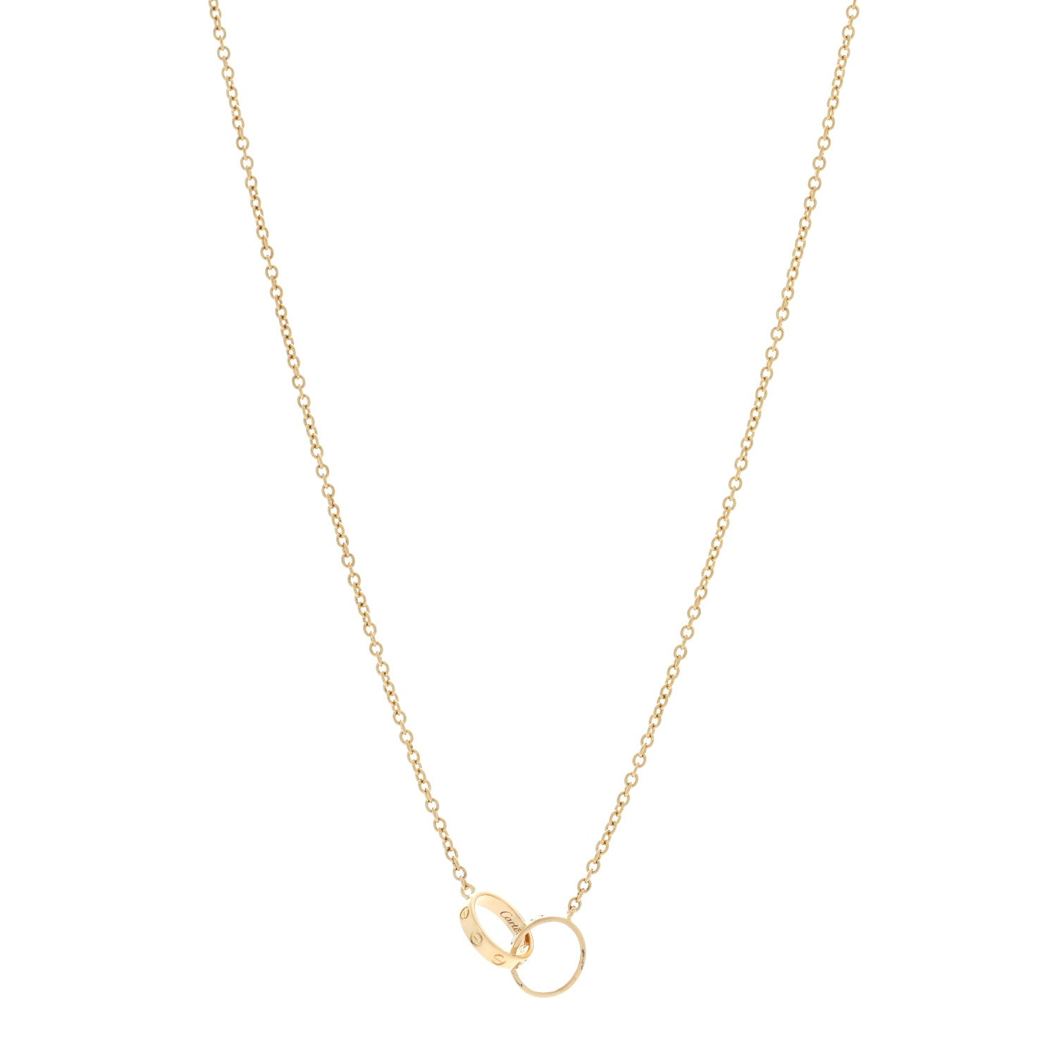 Cartier 18K Yellow Gold Interlocking LOVE Necklace 1 of 5