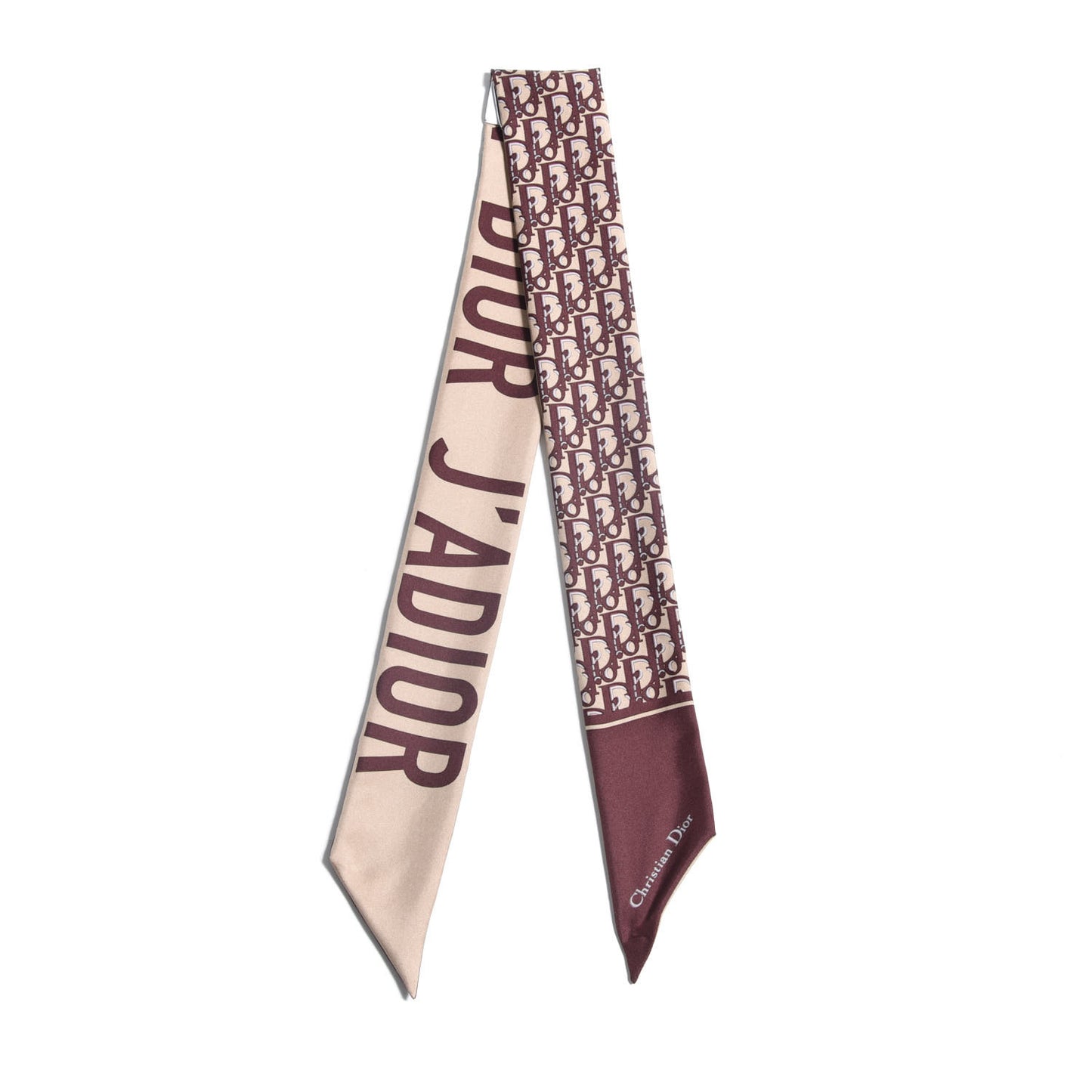 Silk Oblique Mitzah Scarf Bordeaux