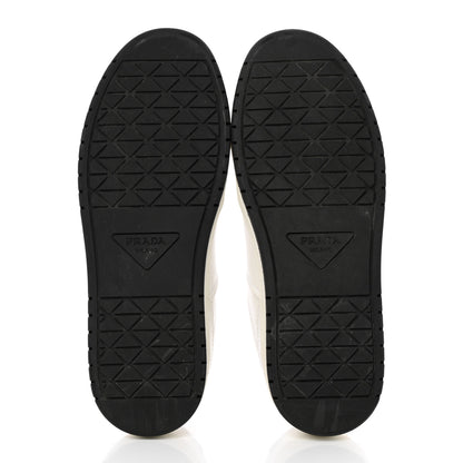 Prada Vitello Rois Triangle Womens Downtown Low Top 30mm Sneakers 36.5 White Black 6 of 14