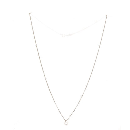Tiffany Platinum Diamond .17ct Solitaire Pendant Necklace 10 of 12