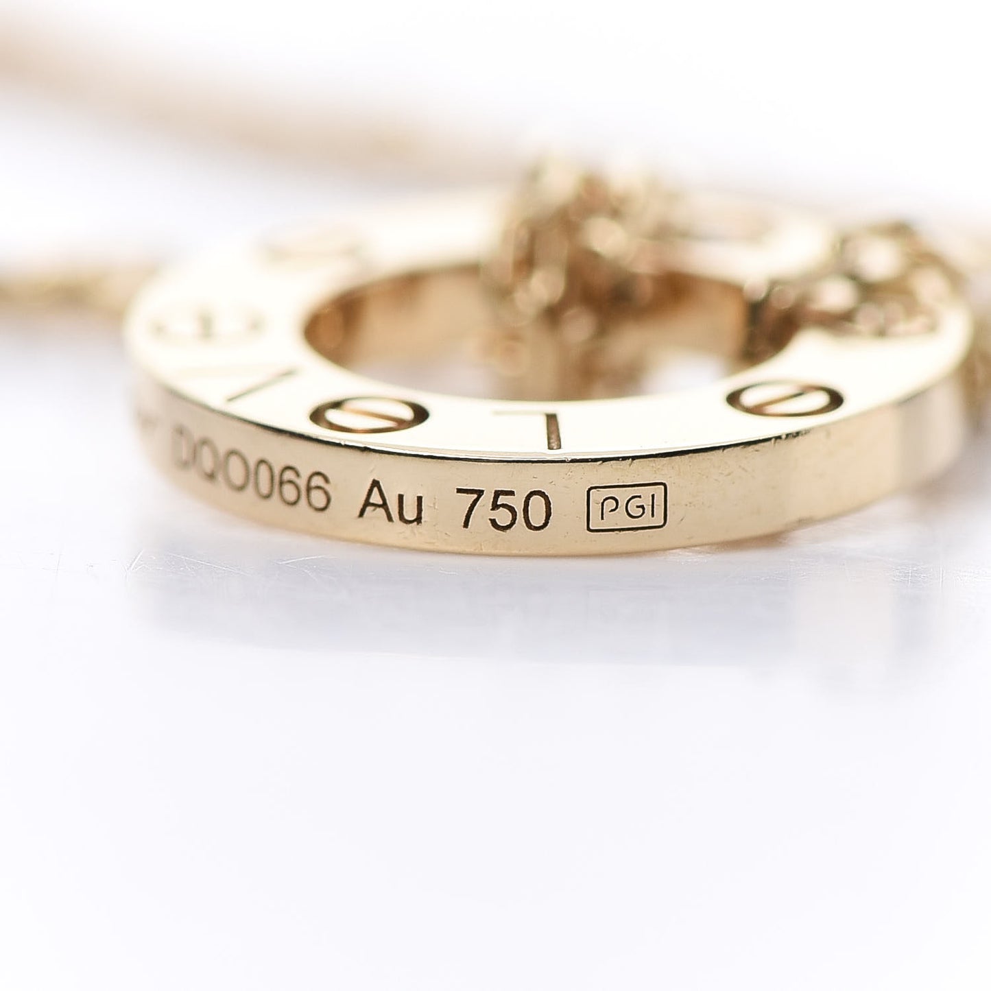 18K Yellow Gold Diamond LOVE Bracelet