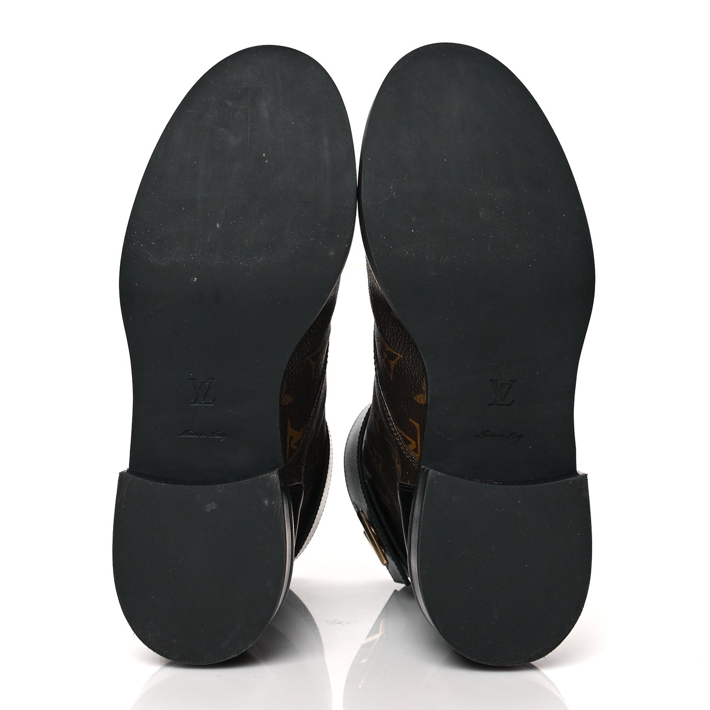 Calfskin Monogram Wonderland Flat Ranger Boots 39 Black