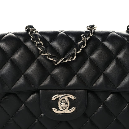 Chanel Lambskin Quilted East West Flap Black 8 of 10
