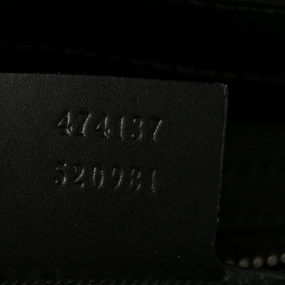 Gucci GG Supreme Monogram Appia Calfskin Web Flat Messenger Bag Black Grey 7 of 12