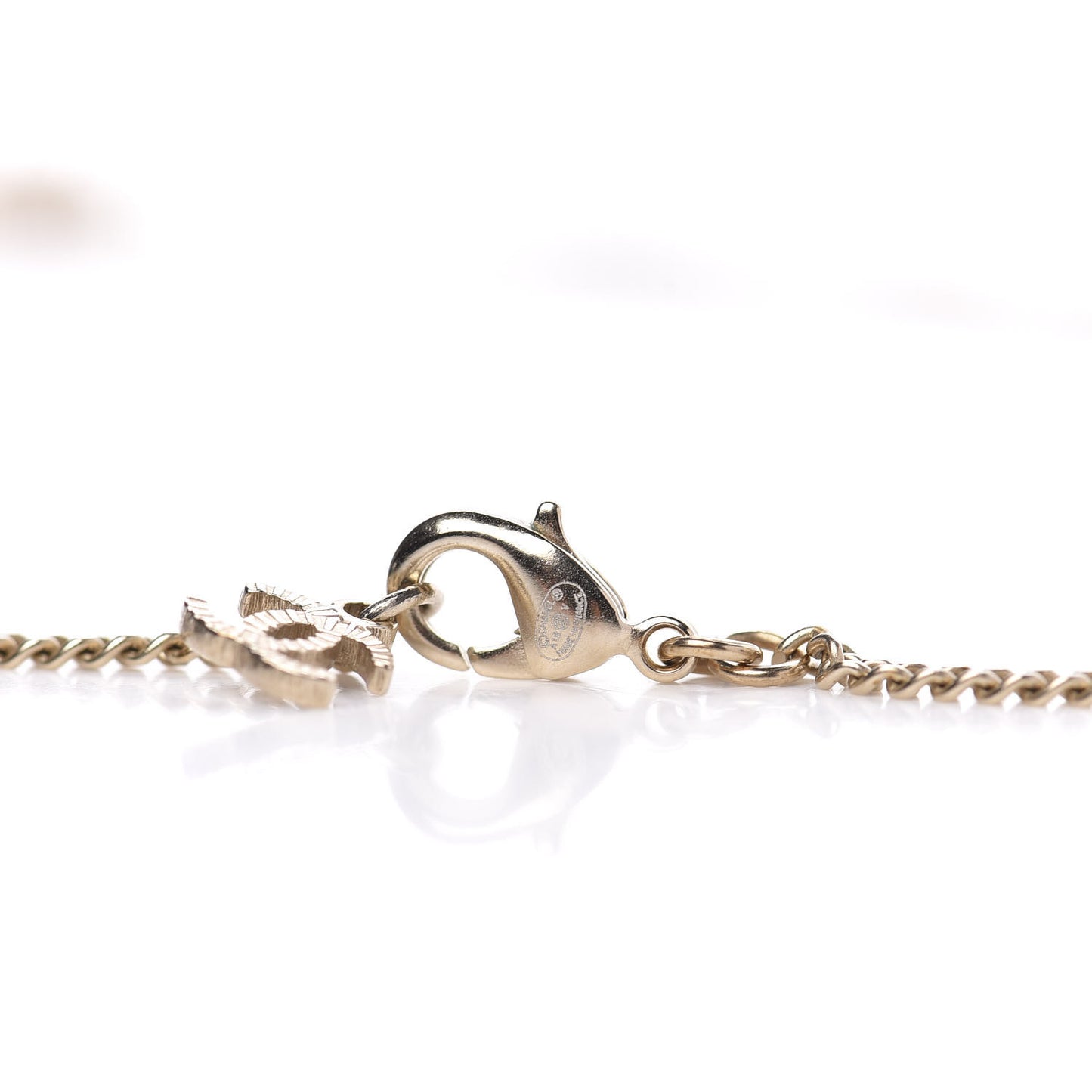 Crystal CC Pendant Necklace Gold