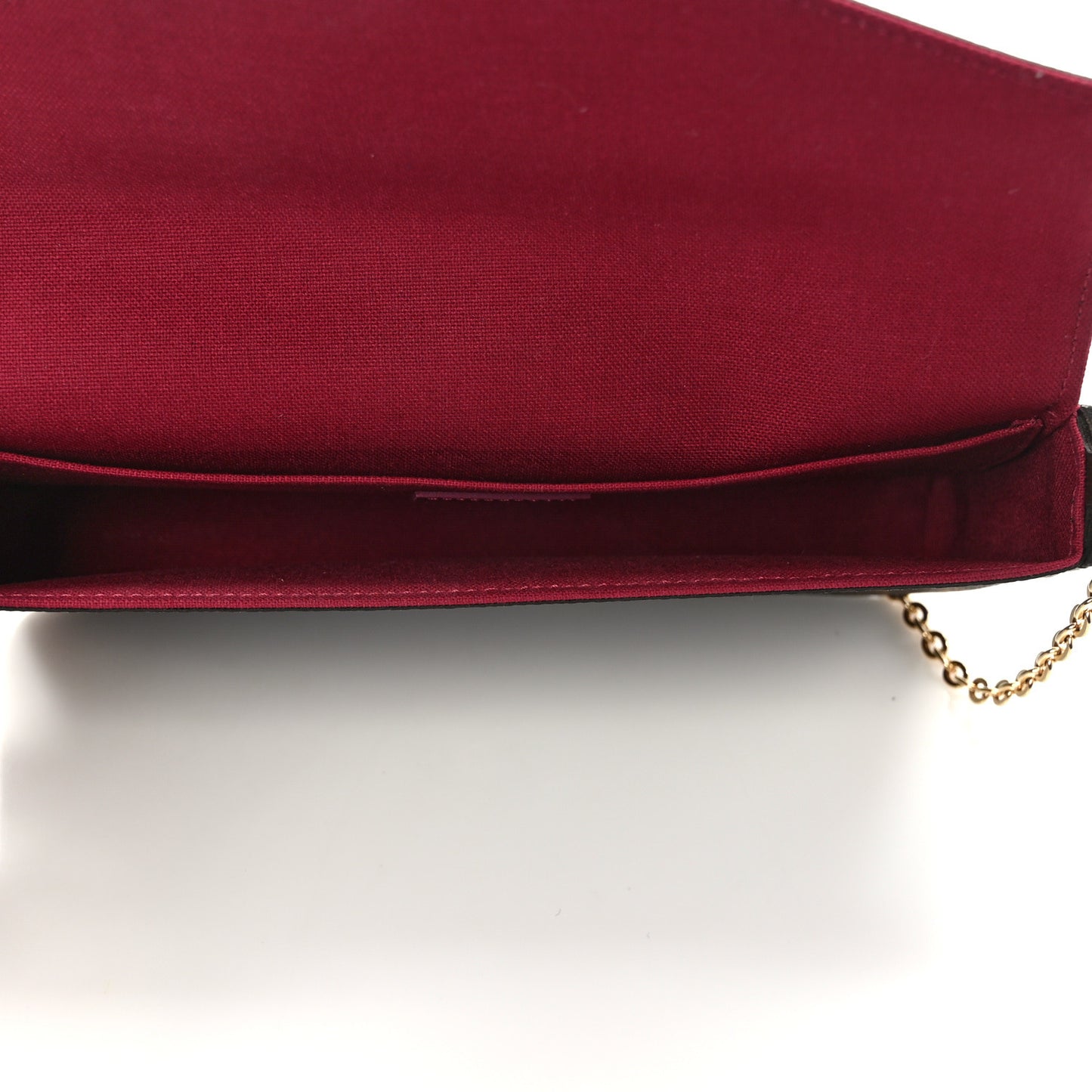 Monogram Pochette Felicie Chain Wallet Fuchsia