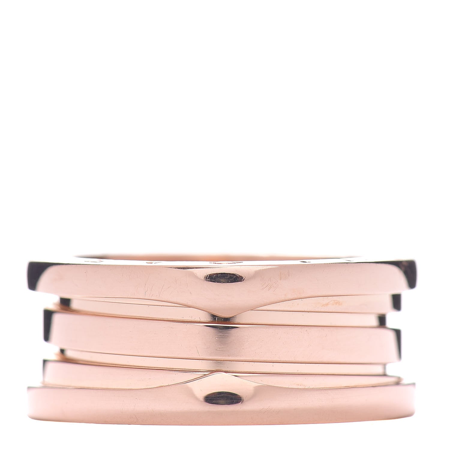 Bulgari 18K Rose Gold B.Zero1 Three-Band Ring 53 6.25 1 of 5